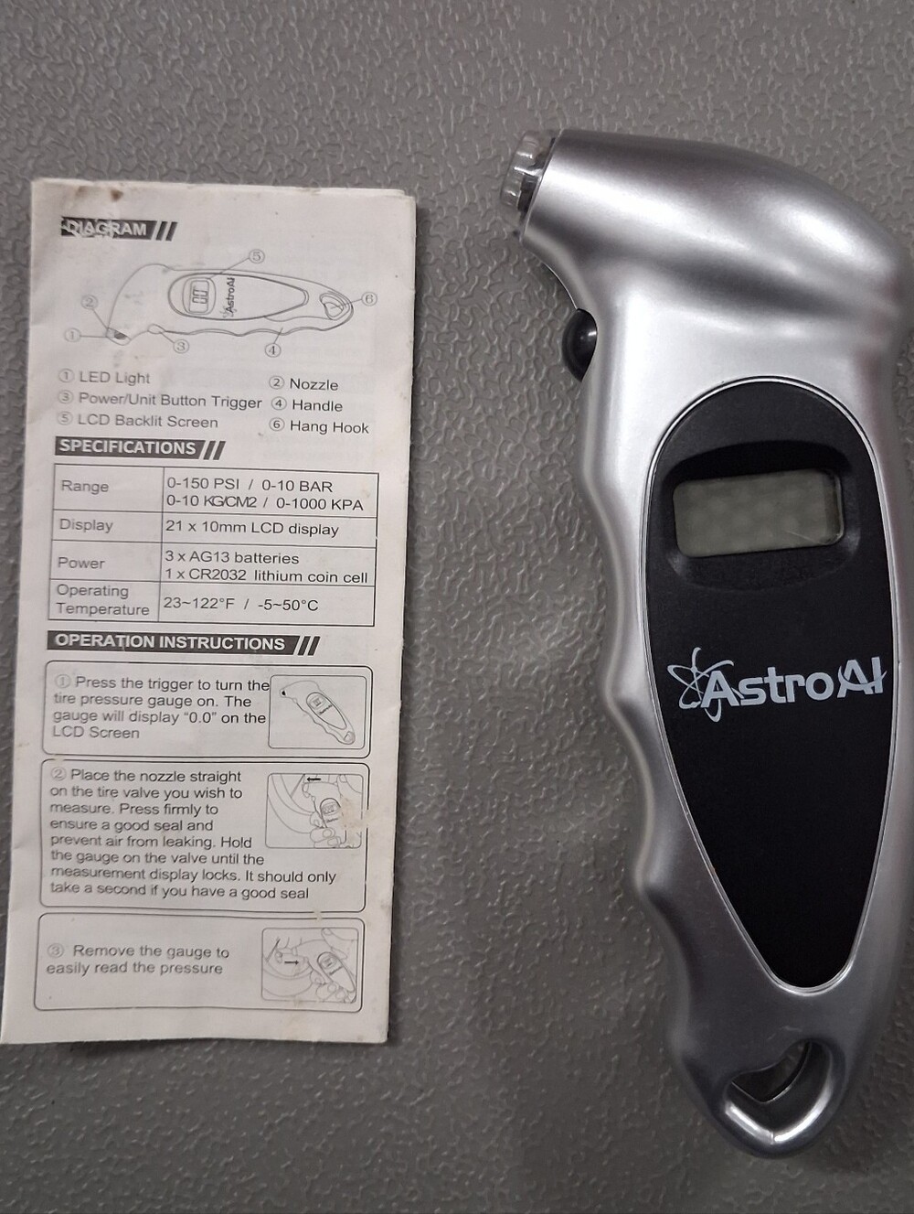 AstroAI Digital Tire Pressure Gauge